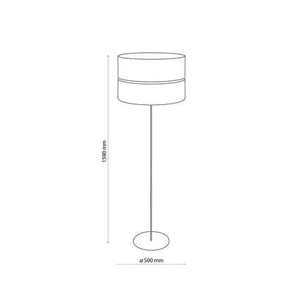 HILTON Black Gold Floor Lamp