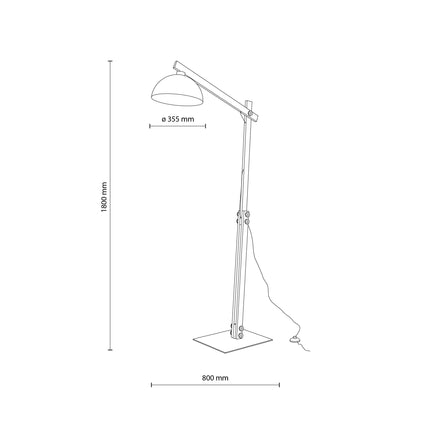 OSLO White Scandinavian Floor Lamp