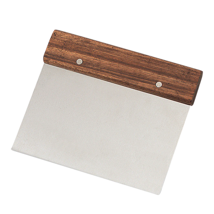 Stainless Steel Dough Scraper (Wooden Handle)