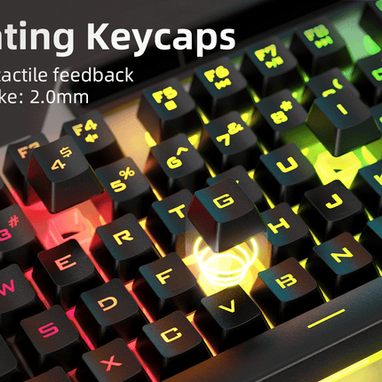 AULA Gaming Keyboard, T102 104 Keys Gaming Keyboard and Mouse Combo with RGB