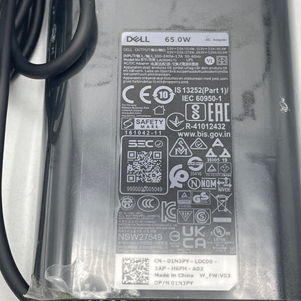 Genuine Dell 65W TypeC USBC Power Adapter Charger 2YK0F LA65NM170