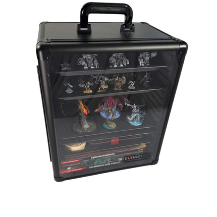 Aluminum Miniatures Display Case with 5 Magnetic Trays