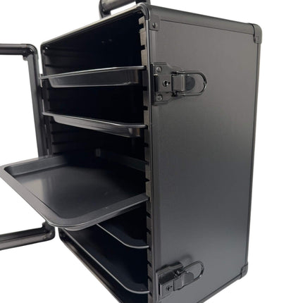 Aluminum Miniatures Display Case with 5 Magnetic Trays