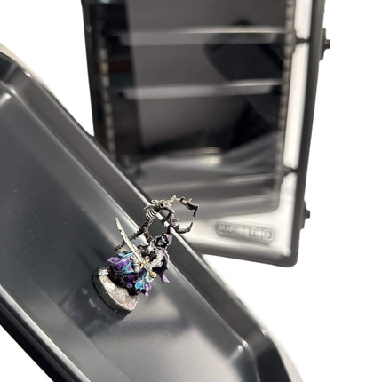 Aluminum Miniatures Display Case with 5 Magnetic Trays