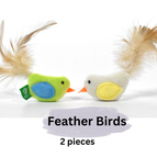 Catnip/Silvervine Feather Birds, 2Pcs