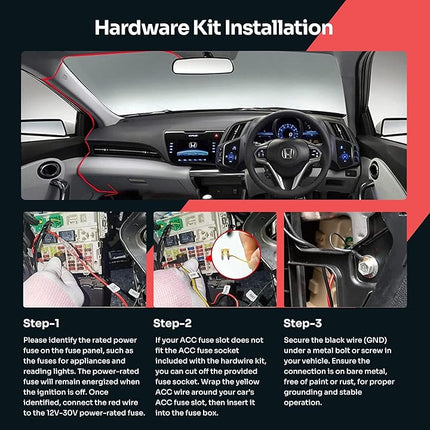 NEXIO HW05 TYPE-C HARWDIRE KIT Compatible with Nexio N5Pro, Azdome M660, M550Max, M550Pro, M300s, M560, M580