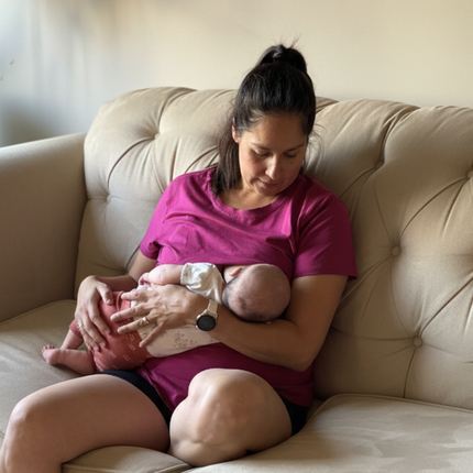 Tori Full Zip Short Sleeve Nursing Tee Shirt