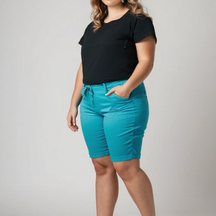 Tori Full Zip Short Sleeve Nursing Tee Shirt