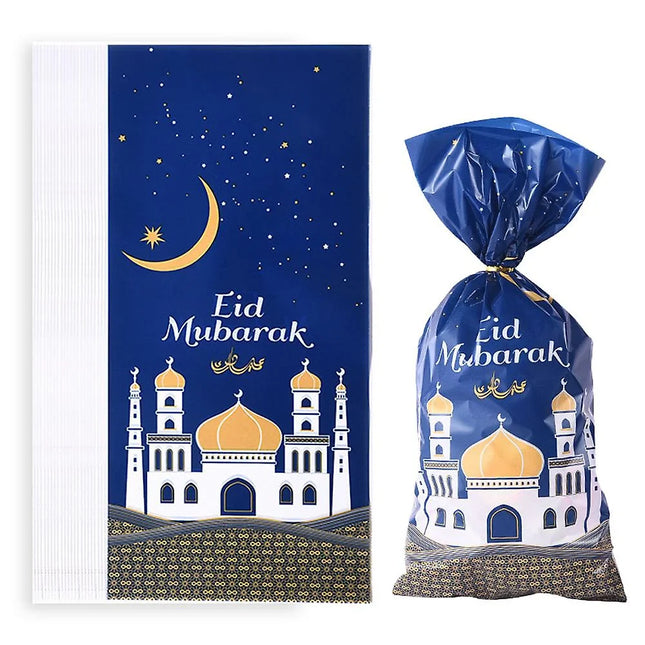 Eid Mubarak Plastic Bags - Twist Tieso
