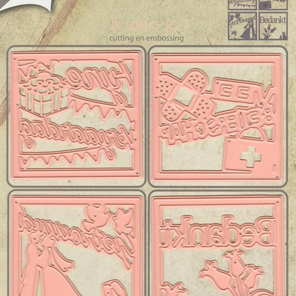 Joy! Crafts - Cut-Emboss-Deboss Die -Text Squares