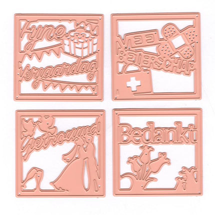 Joy! Crafts - Cut-Emboss-Deboss Die -Text Squares