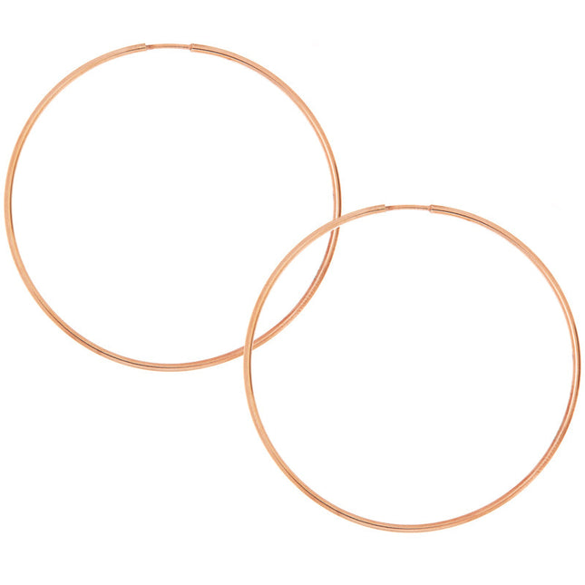 65mm Rose Gold Hoop Earrings