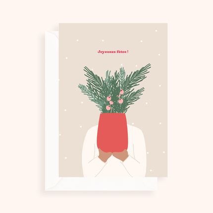 Carte de Noël pliée - format 5x7"