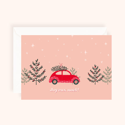 Carte de Noël pliée - format 5x7"