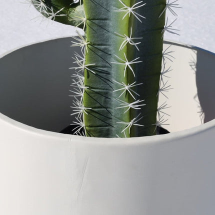 Zarita -Mid-Century Modern Plant Stand With White Planter