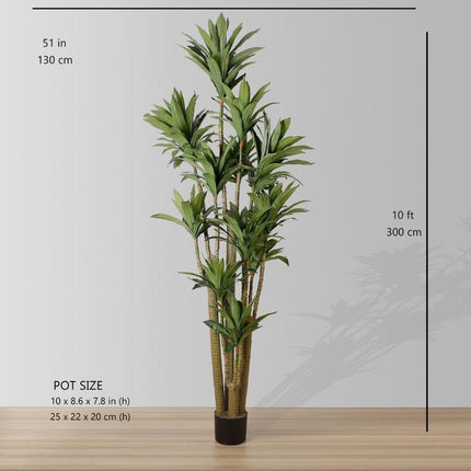 Helena Artificial Draecena Tree Potted Plant 10'