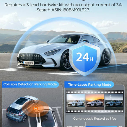 AZDOME PG17 Front and Rear 4K Mirror Dash Cam