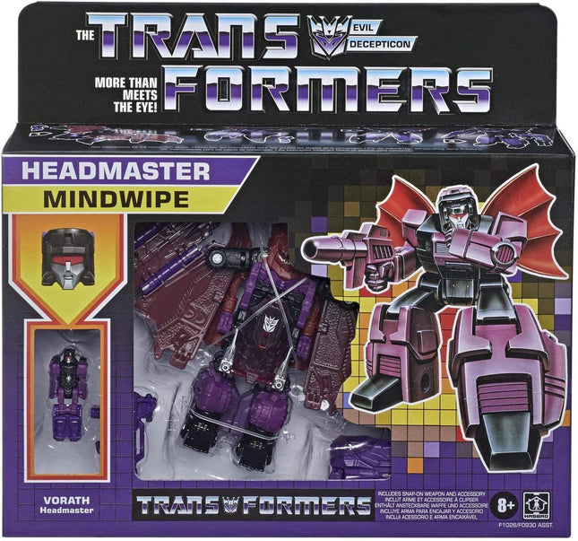 Transformers 2021 Modern Figure in Retro Packaging Decepticon Headmaster SET of 3