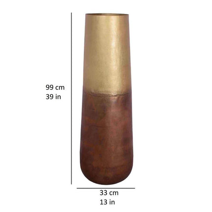 Calluna Brass Floor Vase