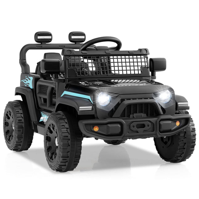 12V Kids Ride on Truck Car Battery Powered Electric Vehicle-Black