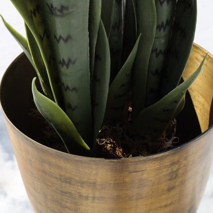 Atzi - Mid-Century Turned Wood Leg Planter Brass (Multiple Sizes)