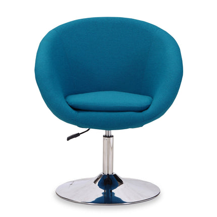 Chandra Swivel Adjustable Faux Leather Accent/Office Chair - Blue