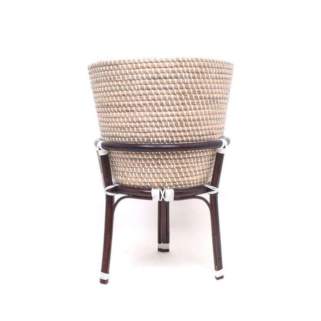 Ayo - Boho Floor Planter On Wooden Stand