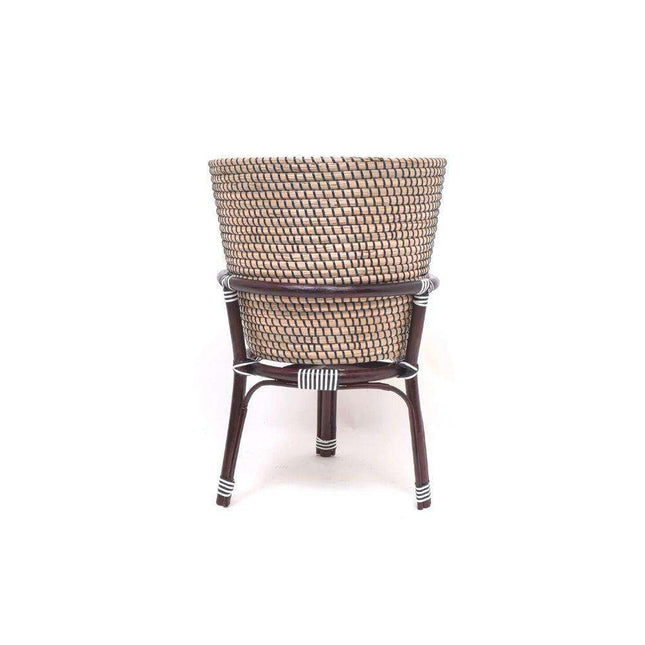 Ayu - Boho Floor Planter On Wooden Stand