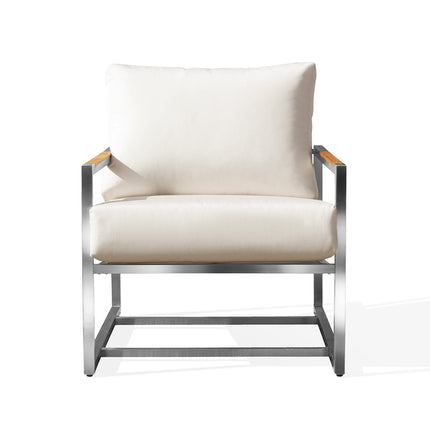 Acacia Stainless Steel Club Chair with Sunbrella® Cushions