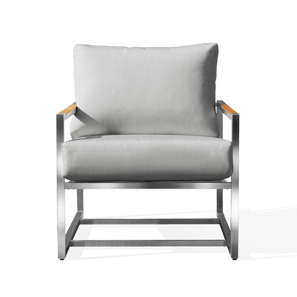 Acacia Stainless Steel Club Chair with Sunbrella® Cushions
