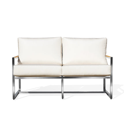 Acacia Stainless Steel Loveseat with Sunbrella® Cushions