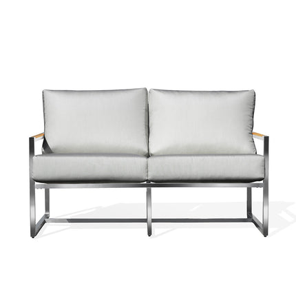 Acacia Stainless Steel Loveseat with Sunbrella® Cushions