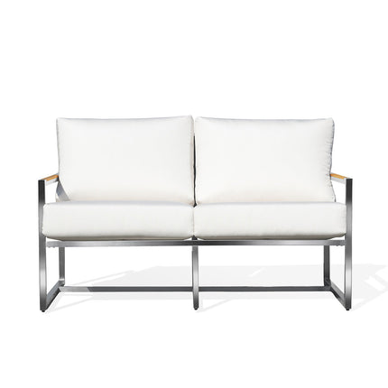 Acacia Stainless Steel Loveseat with Sunbrella® Cushions