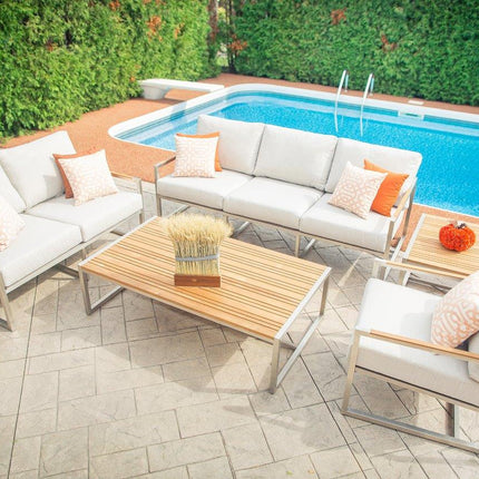 Acacia Stainless Steel Club Chair with Sunbrella® Cushions