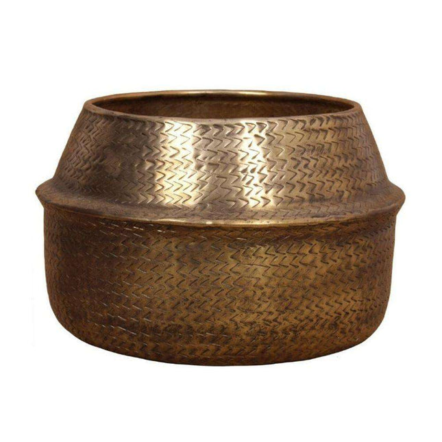 Aleta - Rattan Brass Finish Planter