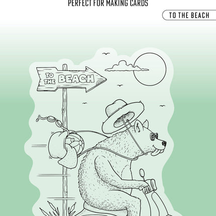 BL Clear Stamp To The Beach By Laurens 80x64x3mm 1 PC nr.456