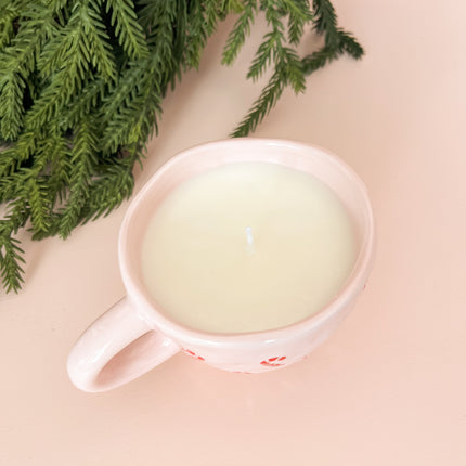 Bougie réutilisable en tasse - canne de bonbon