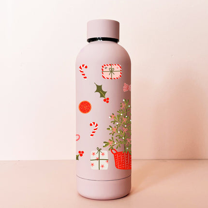 Bouteille isotherme 17oz - rose pâle Matin de Noël