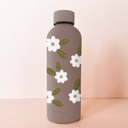 Bouteille en acier inox 17oz - café Fleurs maxi blanches