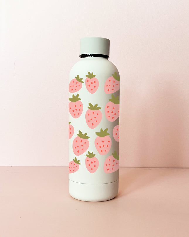 Bouteille en acier inox 17oz - crème Champ de fraises