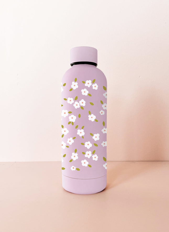 Bouteille en acier inox 17oz - lavande Bloom blanc
