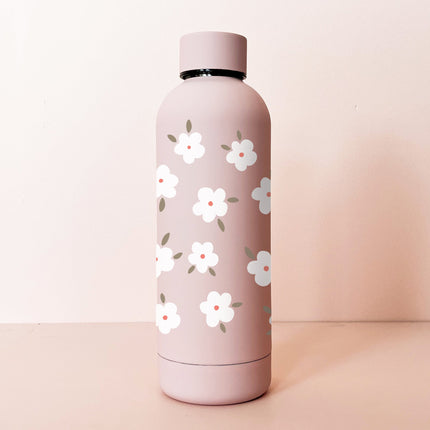Bouteille en acier inox 17oz - rose pâle Fleurs d'hiver