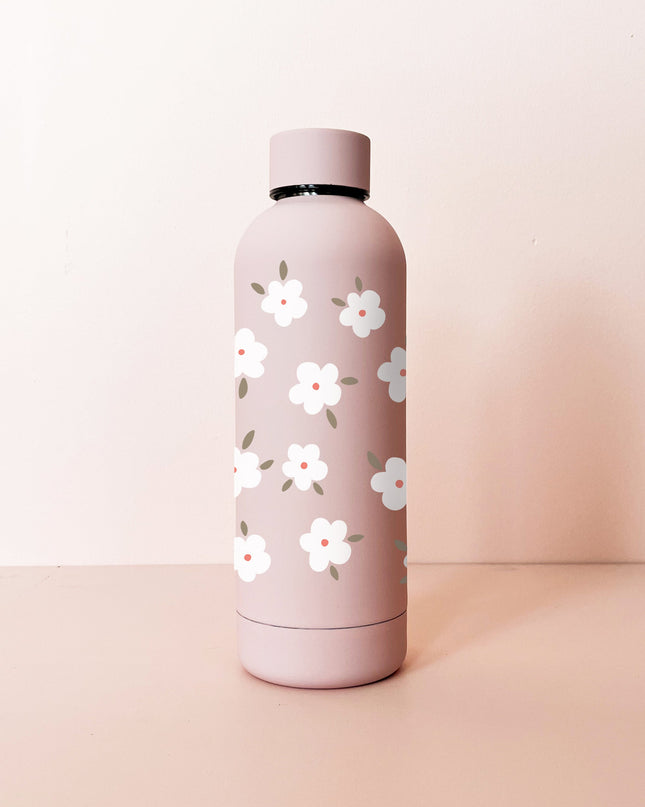 Bouteille en acier inox 17oz - rose pâle Fleurs d'hiver
