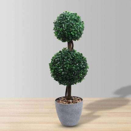 Bristol Faux Potted Boxwood Topiary Plant 26''