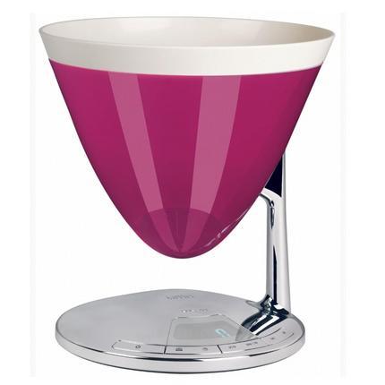 Balance de Cuisine Numérique BUGATTI Uma avec Minuteur, Affichage Électronique, Bol de pesée Amovible, Capacité Maximale 3 kg, Design Élégant