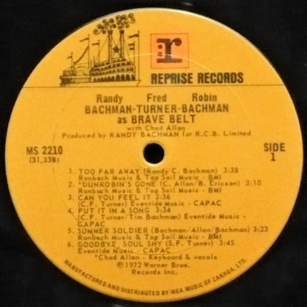 BTO: Randy Bachman - Fred Turner - Robin Bachman with Chad Allan – As Brave Belt - 1975