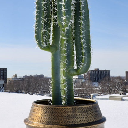 Aleta - Rattan Brass Finish Planter