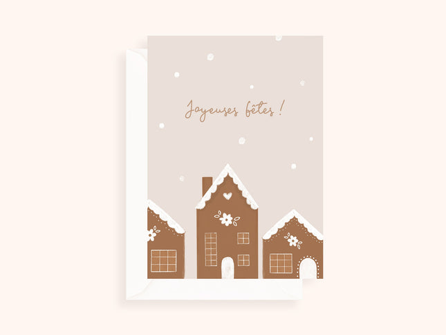 Carte de Noël pliée - format 5x7"