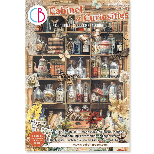 Cabinet Of Curiosities Junk Journal & Ephemera Book A4 32/Pkg