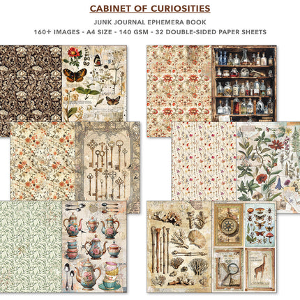 Cabinet Of Curiosities Junk Journal & Ephemera Book A4 32/Pkg